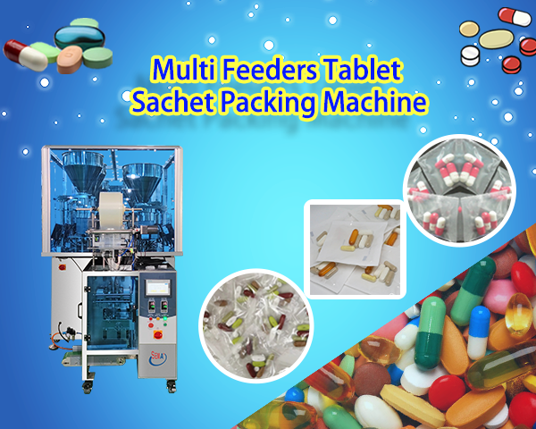 Multi Feeders Tablet Sachet Packing Machine